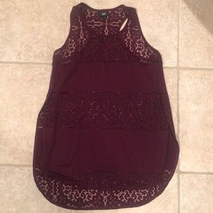 Racer back, flowy, semi sheer tank